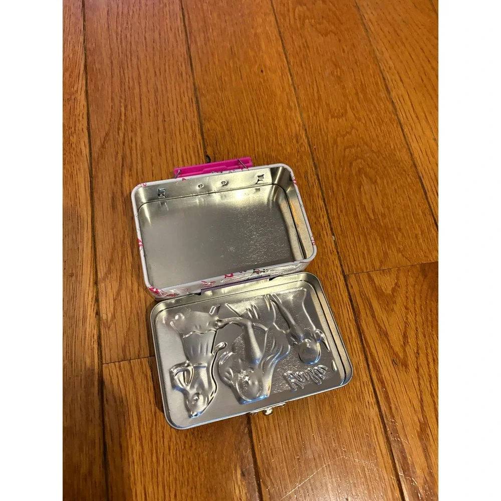 Kids Pop It Purse Set Unicorn Ice Cream‎ Hamburger Bag & Barbie Tin Lunch Box